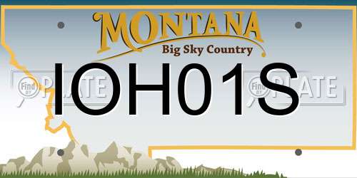 IOH01S Montana License Plate