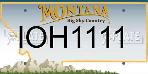 IOH1111 Montana License Plate