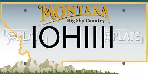 IOHIIII Montana License Plate