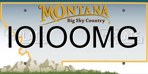 IOIOOMG Montana License Plate