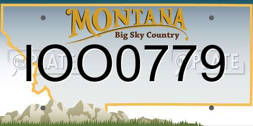 IOO0779 Montana License Plate
