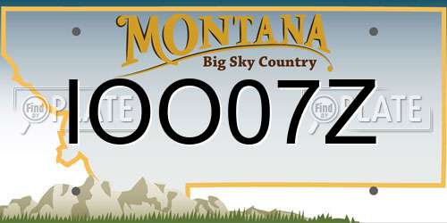 IOO07Z Montana License Plate