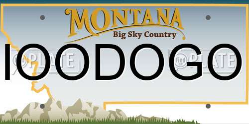 IOODOGO Montana License Plate