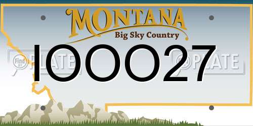 IOOO27 Montana License Plate
