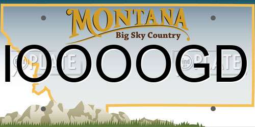 IOOOOGD Montana License Plate