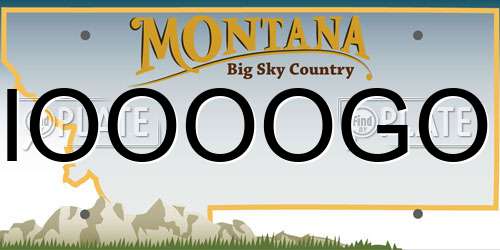 IOOOOGO Montana License Plate