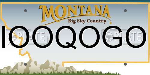 IOOQOGO Montana License Plate