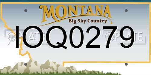 IOQ0279 Montana License Plate