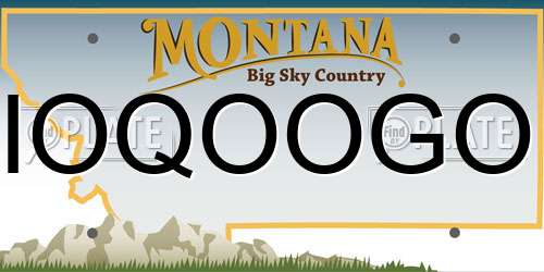 IOQOOGO Montana License Plate