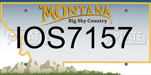 IOS7157 Montana License Plate