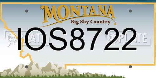 IOS8722 Montana License Plate