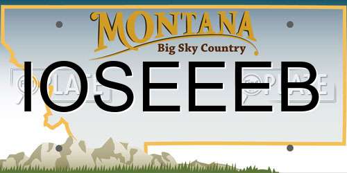 IOSEEEB Montana License Plate