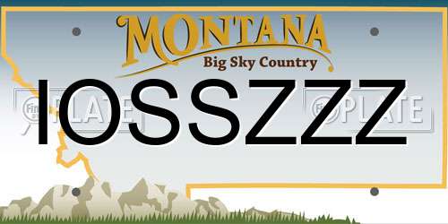 IOSSZZZ Montana License Plate