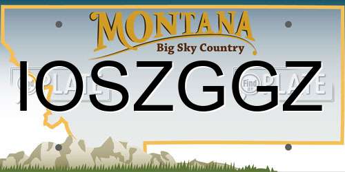 IOSZGGZ Montana License Plate