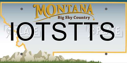 IOTSTTS Montana License Plate