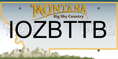 IOZBTTB Montana License Plate