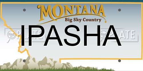 IPASHA Montana License Plate