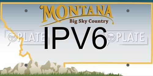 IPV6 Montana License Plate