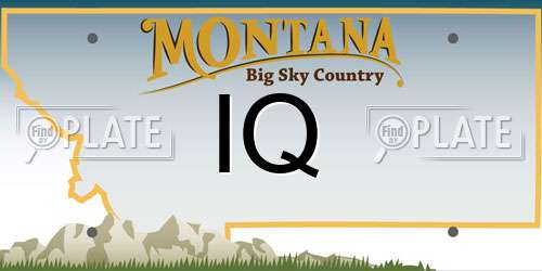 IQ Montana License Plate