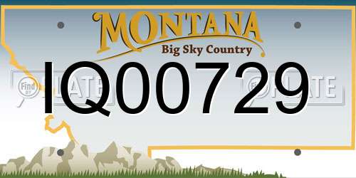 IQ00729 Montana License Plate
