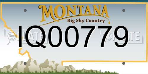 IQ00779 Montana License Plate