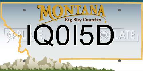 IQ0I5D Montana License Plate