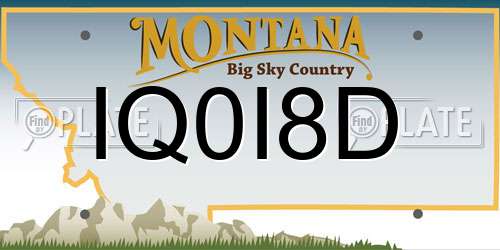 IQ0I8D Montana License Plate