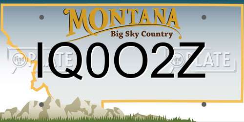 IQ0O2Z Montana License Plate