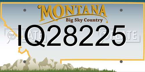 IQ28225 Montana License Plate