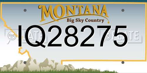 IQ28275 Montana License Plate