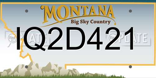 IQ2D421 Montana License Plate