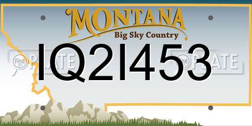 IQ2I453 Montana License Plate