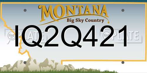 IQ2Q421 Montana License Plate