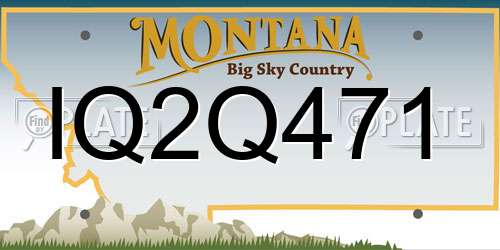 IQ2Q471 Montana License Plate