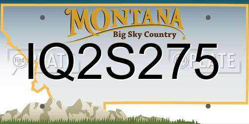 IQ2S275 Montana License Plate