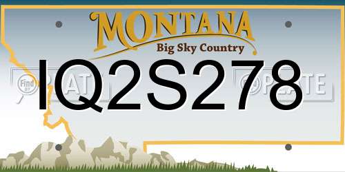 IQ2S278 Montana License Plate