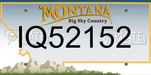 IQ52152 Montana License Plate