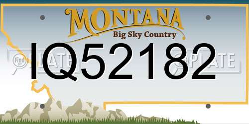 IQ52182 Montana License Plate