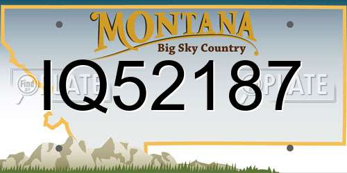 IQ52187 Montana License Plate