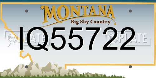 IQ55722 Montana License Plate