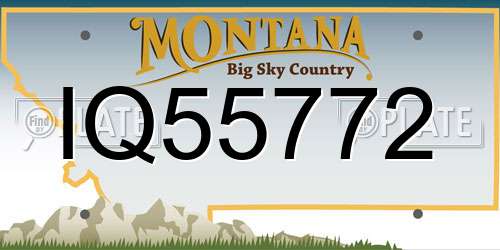 IQ55772 Montana License Plate