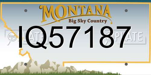 IQ57187 Montana License Plate