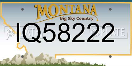 IQ58222 Montana License Plate