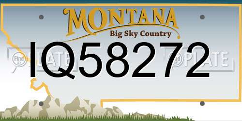 IQ58272 Montana License Plate
