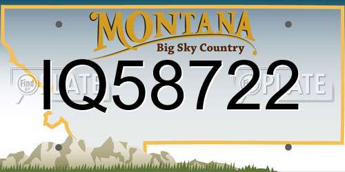 IQ58722 Montana License Plate