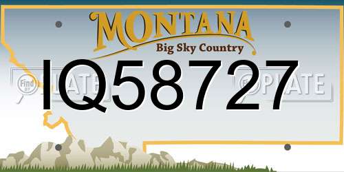 IQ58727 Montana License Plate