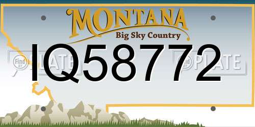 IQ58772 Montana License Plate