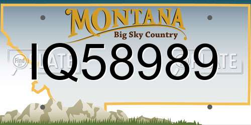 IQ58989 Montana License Plate
