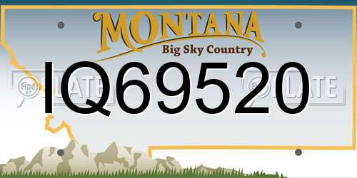IQ69520 Montana License Plate