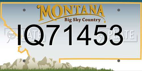 IQ71453 Montana License Plate